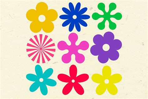 Hippie Groovy Retro Flower Graphic By Redloopdesigns · Creative Fabrica