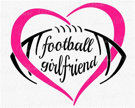 Football Girlfriend Svg Love Football T Shirt Design Etsy In 2021