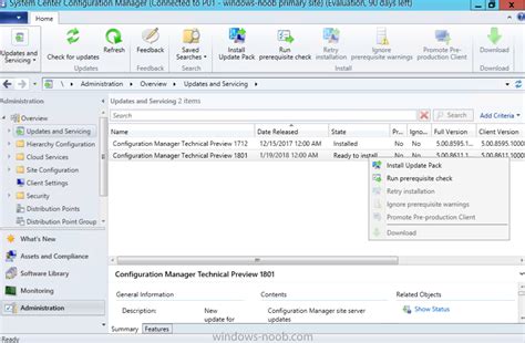 System Center Configuration Manager Technical Preview 1801 Now