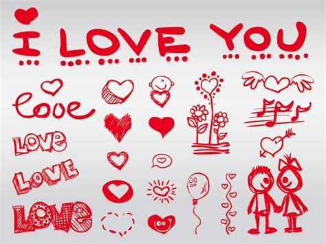 Love Doodles Vector Art And Graphics