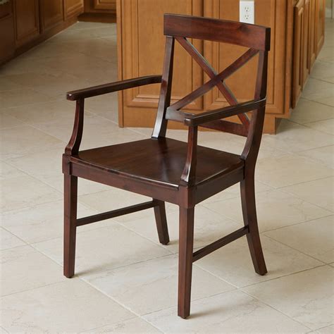 Shop for black wood dining chair online at target. Memphis Armed Crossback Wood Dining Chair - Modern ...