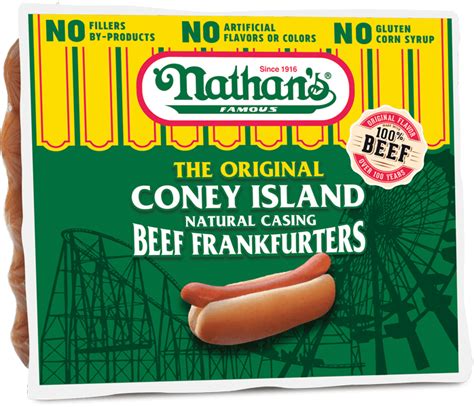 Natural Casing Beef Frankfurters Pack Nathans