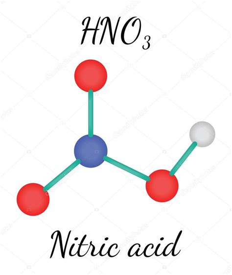 HNO3 ile nitrik asit molekül — Stok Vektör © MariaShmitt #107012410