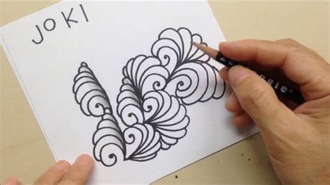 How To Draw The Tangle Pattern Joki Youtube
