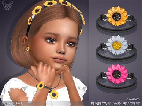 The Sims Resource Sunflower Bracelet For Toddlers Right Wrist