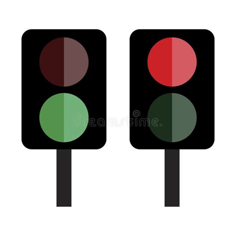 Pedestrian Traffic Lights Stop Sign Danger Symbol Vector Illustration