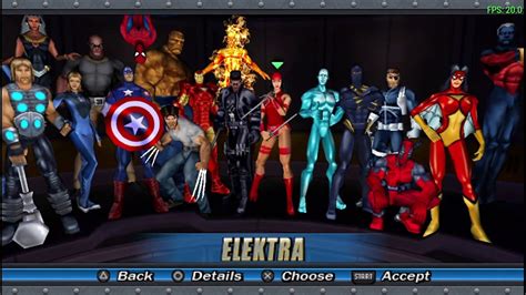 Marvel Ultimate Alliance 1 Psp All Characters Youtube
