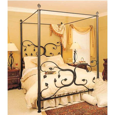 Omg The Leaves Are Customizable Beautiful Iron Canopy Bed Iron