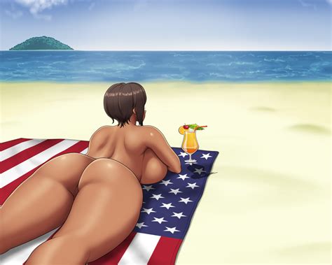 Rule 34 1girls American Flag Ass Beach Big Ass Breasts Brown Hair