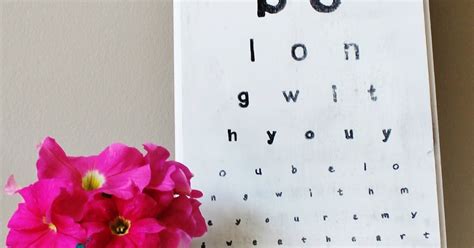 Diy Eye Chart Sign Carbon Paper Technique Delightfully Noted