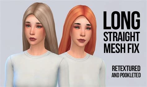 Long Straight Hair Mesh Mix And Recolors At Simserenity