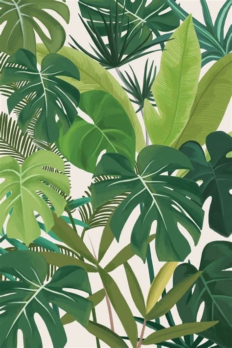 Tropical Party An Art Print By Marrie Green Plant Wallpaper