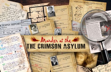 Murder Mystery Detective Game Murder At The Crimson Asylum Etsy Uk