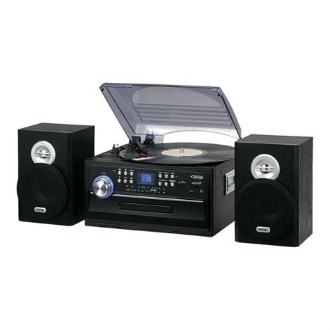Jensen 3-Speed Stereo Turntable with CD System, Cassette