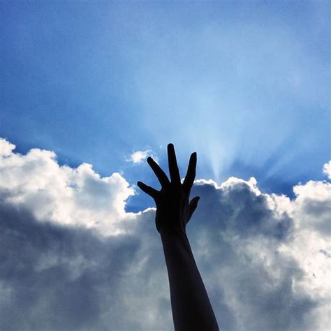 Reaching For Heaven Iphone7 Photography Sky Hand Blue Reaching