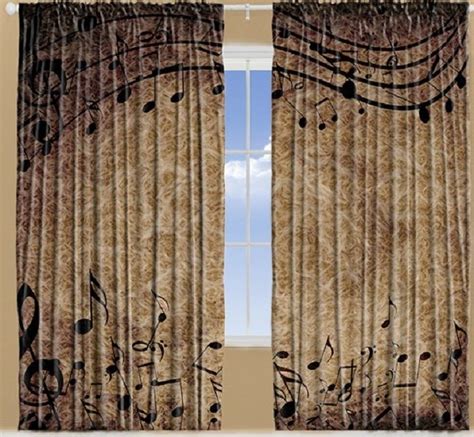 Pin by heidi thomas on curtains ( musical) costumes. Music CURTAIN PANEL SET Notes Sheet Musical Clef Living Bed Room Window Decor #Ambesonne #Modern ...