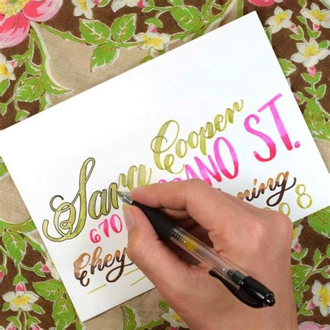 Using Amy Style Calligraphy And A Mexican Inspired Design Motif To Send
