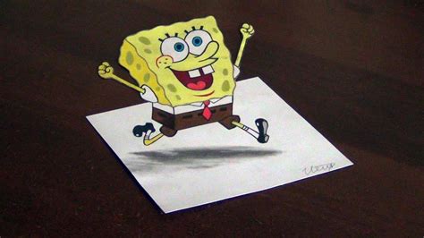 3d Drawing Spongebob Squarepants Губка Боб Квадратные Штаны Isp