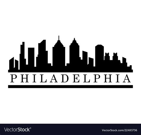 Philadelphia Skyline Royalty Free Vector Image