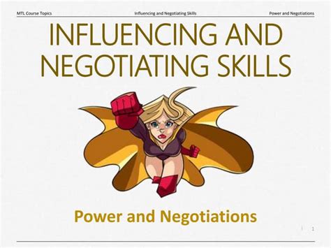 Power And Negotiations Ppt
