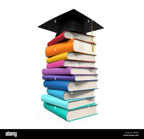 Graduation Cap And Books Stock Photo Alamy