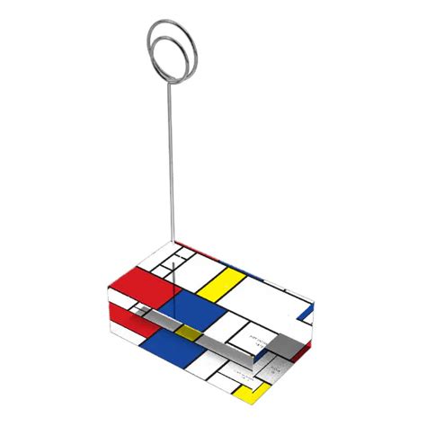 Mondrian Minimalist Geometric De Stijl Modern Art Place Card Holder