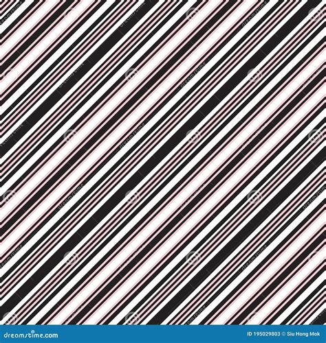 Pink Stripe Seamless Pattern Background In Diagonal Style Stock Vector