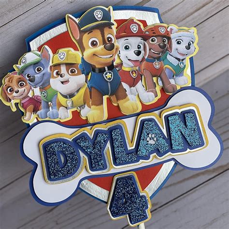 Luvish Creation Customised Cake Topper Inspired By Paw Patrol Theme