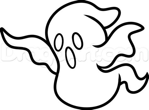 Easy Ghost Drawing Step By Step Tillie Schiller