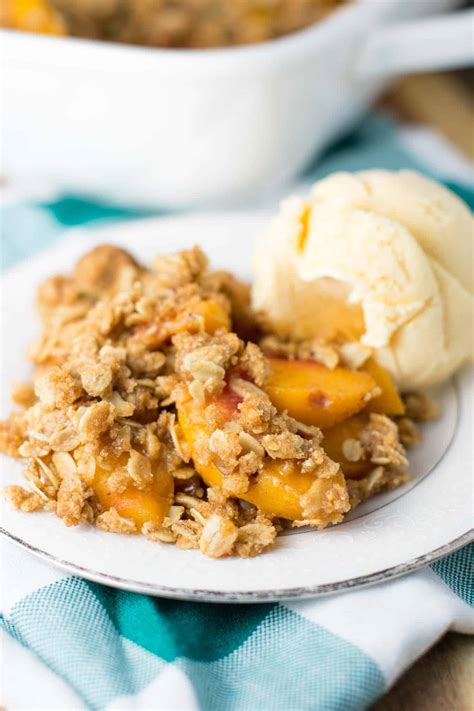 Easy Peach Crisp Recipe - Build Your Bite