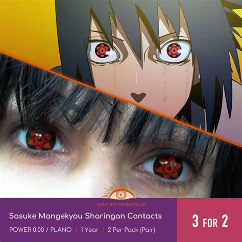 Sasuke Mangekyou Sharingan Contacts Colored Contact Lenses Colored