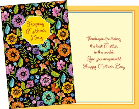 34017 Six Mothers Day General Greeting Cards With Six Envelopes 210