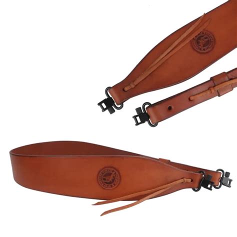 Tourbon Leather Rifle Sling Strap Shooting Shotgun Carry In Swivels