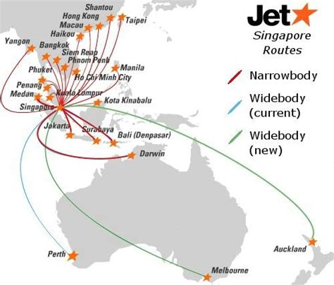Jetstar Singapore Route Map Route Map Map Airline Advertising