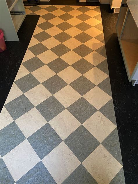 Precision Cut Diagonal Tile Floor One Step Further