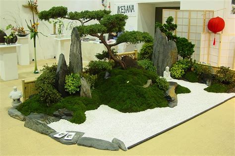 Im blumenfenster oder auf dem breiten fensterbrett, kann der mini. der kleine Japangarten