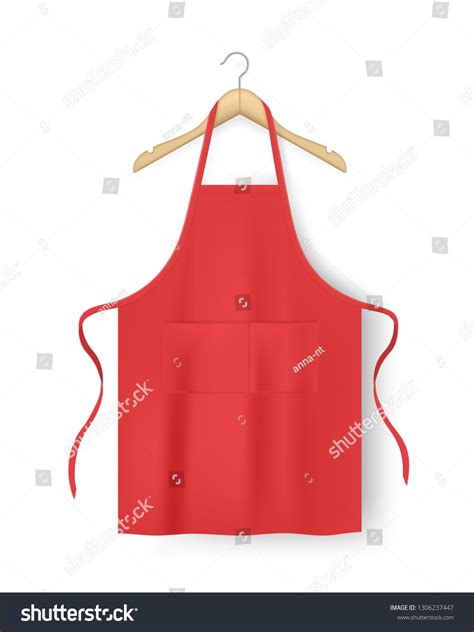 Red Blank Kitchen Cotton Apron Isolated Stock Vector Royalty Free 1306237447 Shutterstock