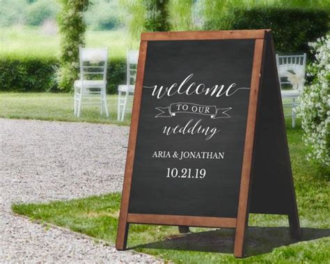 Welcome Wedding Sign Printable Chalkboard Wedding Sign