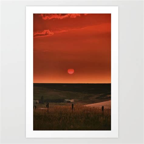 Fire Sunset Art Print By Justine Oneil Photography Society6