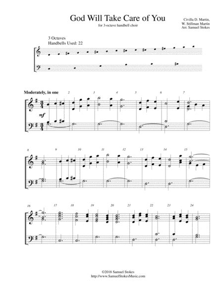 God Will Take Care Of You For 3 Octave Handbell Choir Sheet Music