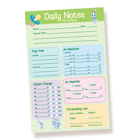 Daily Notes For Infants Mother Goose Time