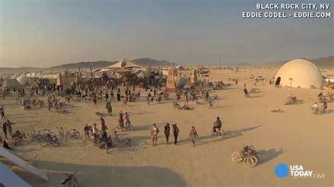 Drones Eye View Of Burning Man Festival