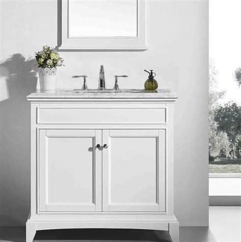 Eviva storehouse 84 ➤➤➤ dark grey color double bathroom vanity, white carrera marble top. Eviva Elite Stamford 36