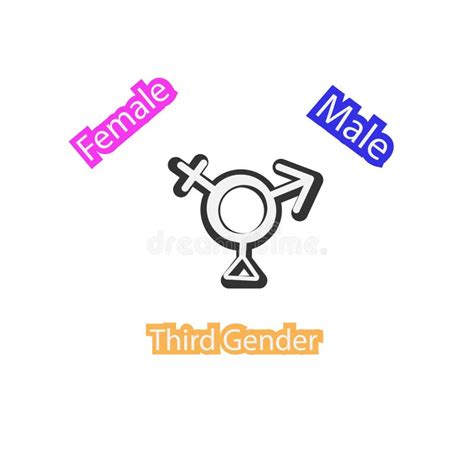 Female Male And Third Gender Icons On White Background Stock Vector Illustration Of Label