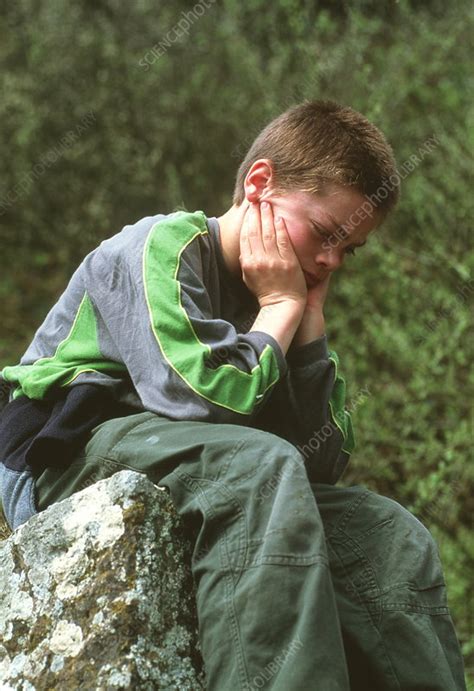 Depressed Boy Stock Image M2450703 Science Photo Library