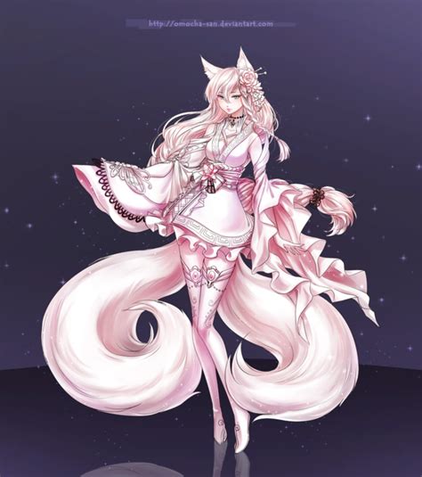 Follow the vibe and change your wallpaper every day! White Pink Fox | Foxgirl / Kitsune | Know Your Meme