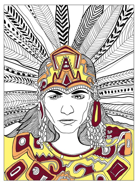 Aztec Rachel Mayans Incas Adult Coloring Pages My Xxx Hot Girl