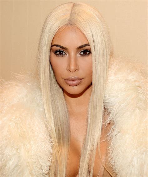 kim kardashian 36 has been confidently showing off long platinum locks ever since the