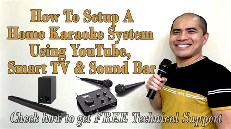 How To Setup A Home Karaoke System Using Youtube Smart Tv And Sound Bar Youtube