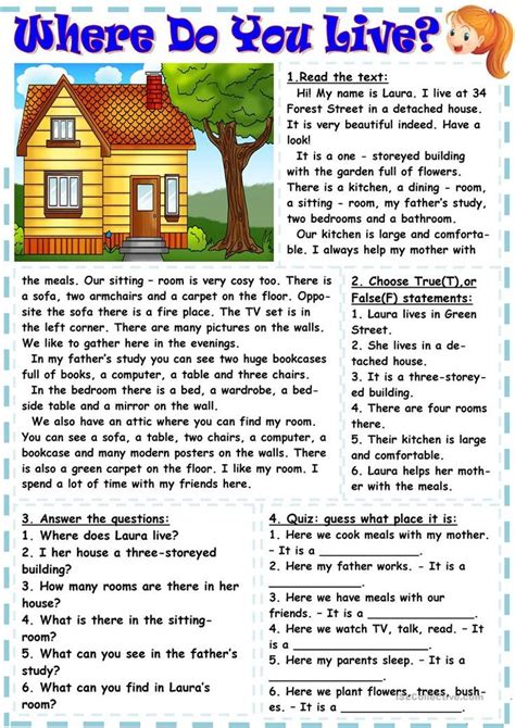 Where Do You Live Worksheet Free Esl Printable Worksheets Made By